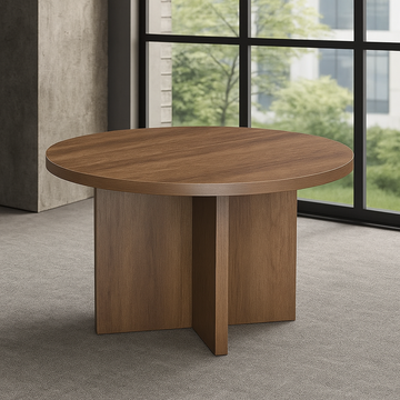 MT-310 Round Meeting Table – Golden 7038 Finish (1200×1200×760 mm)