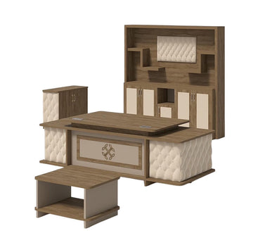Luxury Office Furniture Set – Desk, Size 200cm and 240cm Chair & Storage