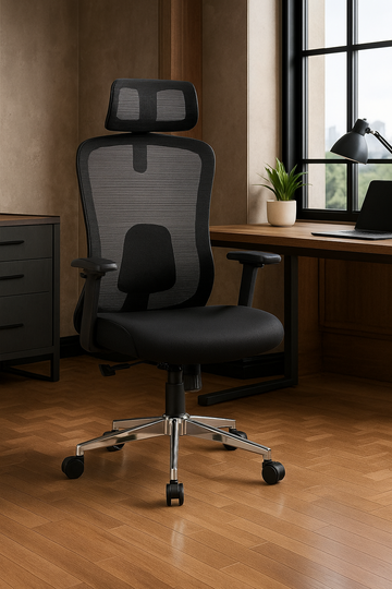 Ergonomic High Back Office Chair – Model 965H (Black Mesh)
