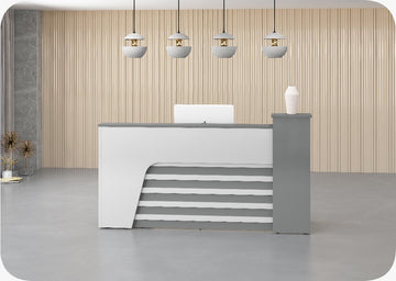 Modern Reception Desk Counter – Luxury Front Office Table for Reception Area