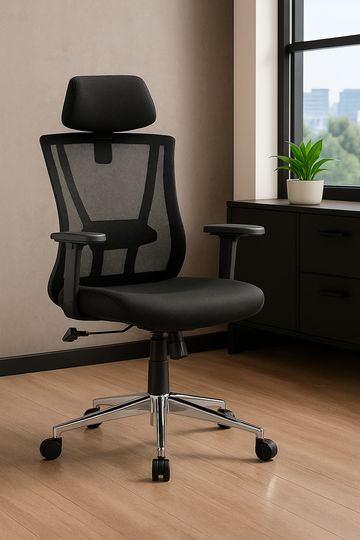 P13 Ergonomic High Back Mesh Office Chair – Black Color