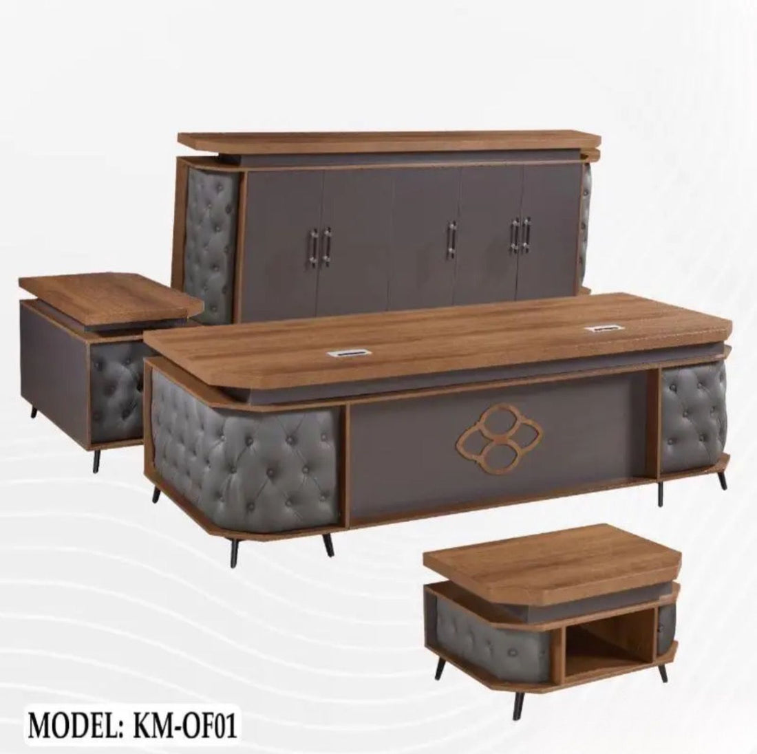 New Office desk set brown and gray color 160cm