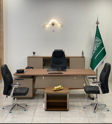 Luxury Office desks full set 240cm with chairs-(Free installation and Delivery)