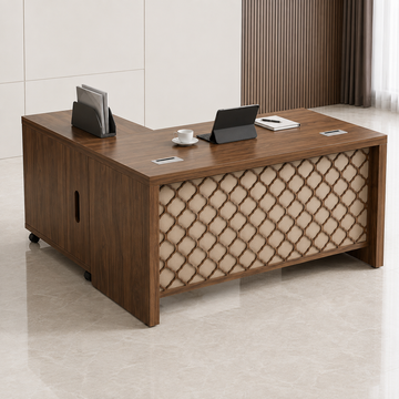 Modern Executive Office Desk – Premium Wooden Manager Desk for Office & Workspace