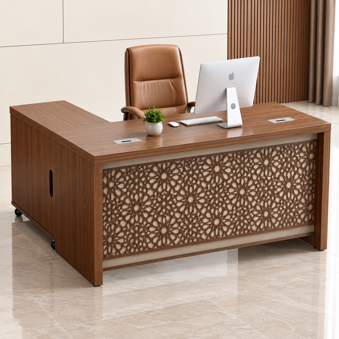 Modern Executive Office Desk – Premium Wooden Manager Desk for Office & Workspace