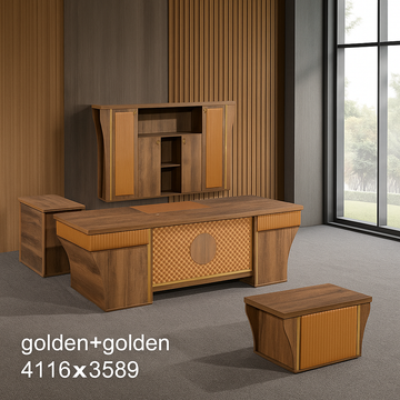 Executive Wooden Office Desk Set