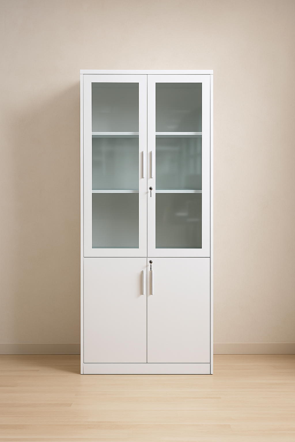 Model 0872 – Elegant White Metal Storage Cabinet