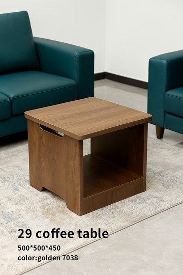 29 Compact Coffee Table – Golden 7038 Finish (500×500×450 mm)