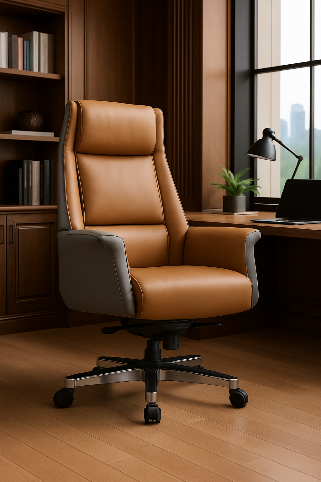 A121C Executive Leather Office Chair – Dual Tone (LB-5 + LB-20)