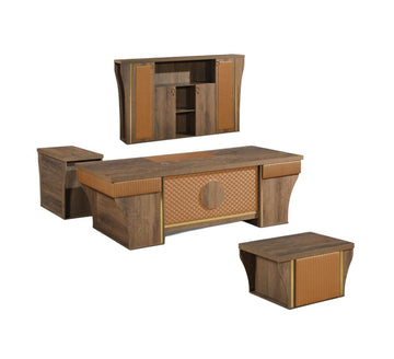 Executive Wooden Office Desk Set