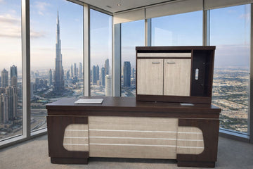 Elite Furniture Executive Office Series – Premium L-Shaped & Hutch Desk Collections – Heavy-Duty Professional Workstations with Locking Storage – Includes FREE Professional Assembly & Free Shipping