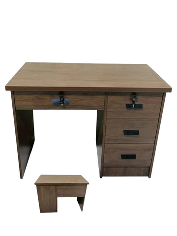 Classic Wooden Office Desk with 4 Drawers & Lockable Storage – 80cm, 100cm & 120cm
