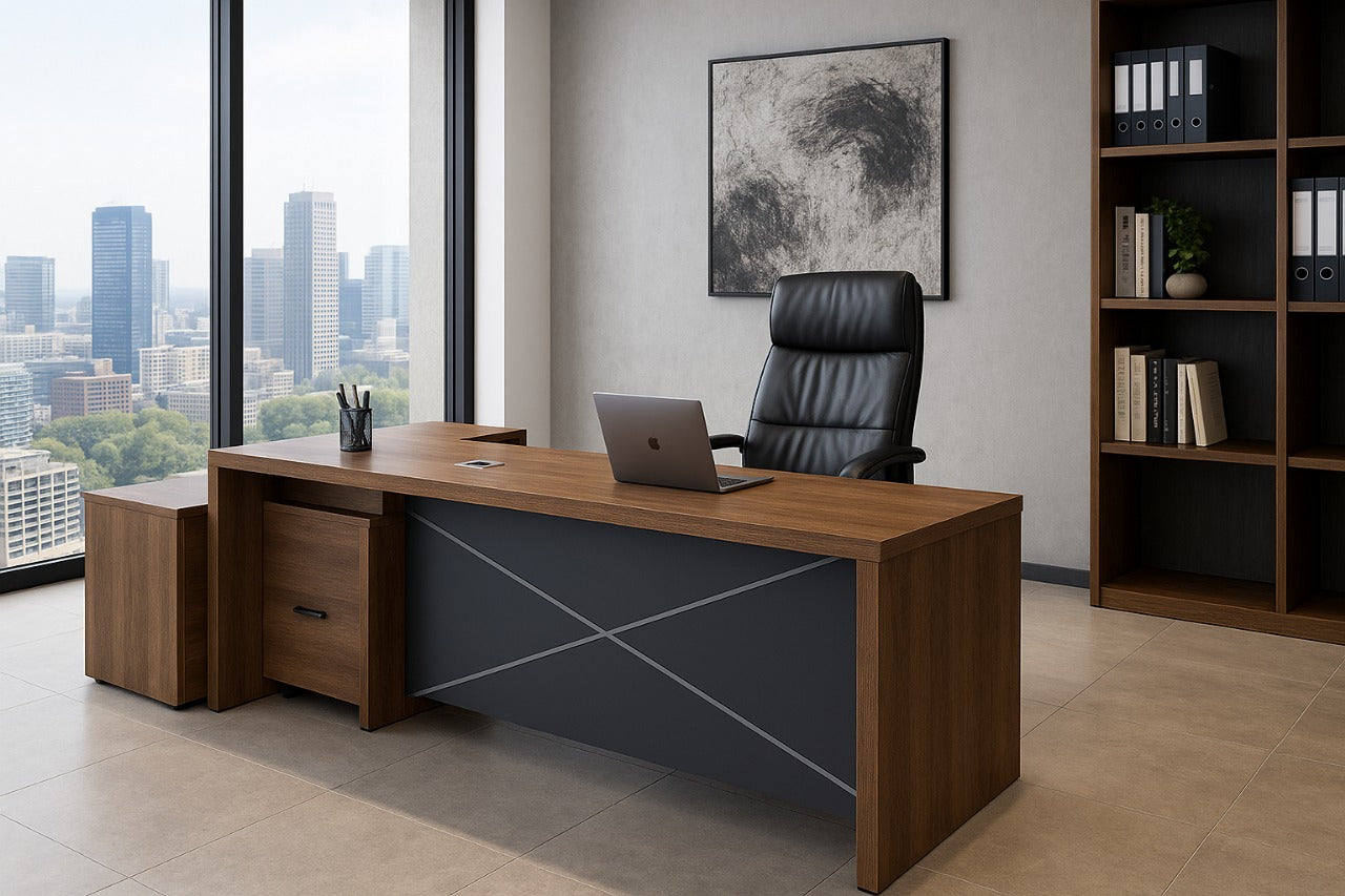 Executive Office Full Set – Desk, Chair & Storage