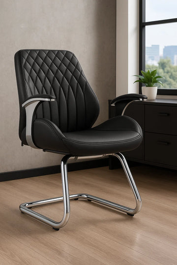 Modern Black Visitor Chair – Model 4009C-1