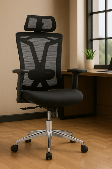 Premium Ergonomic Mesh Office Chair – High Back Executive Design (Black)